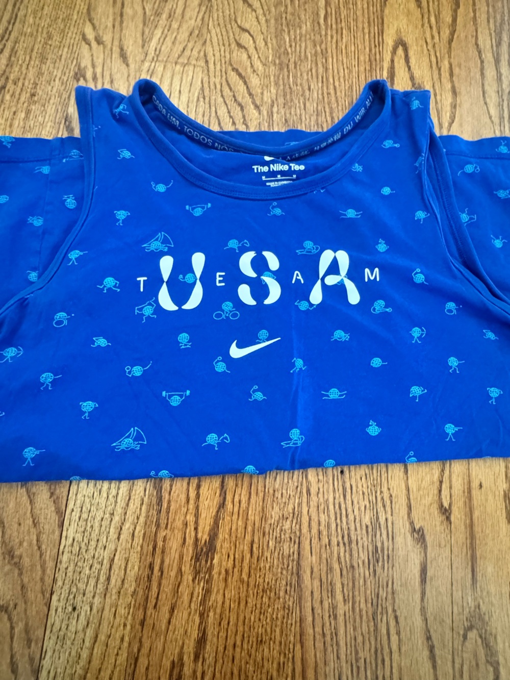 Nike Blue 'Just Team' Graphic Tee